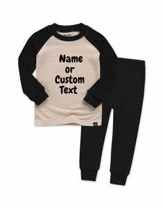Kids Personalized Pajamas Set| Name or Custom Text| Toddler Youth Pajamas| Big Kids| Multiple Colors| 2 Piece Set| Sleeper| Girl| Boy