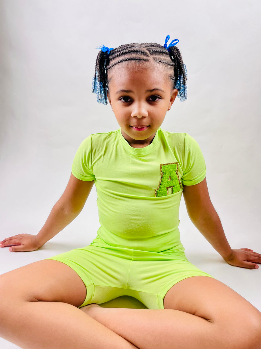 Initial Set Green Short Set – Plush Pieces