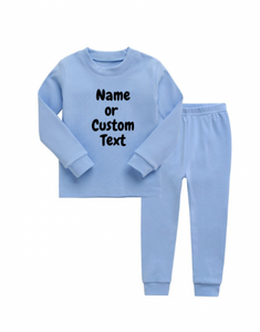 Kids Personalized Pajamas Set| Name or Custom Text| Toddler Youth Pajamas| Big Kids| Multiple Colors| 2 Piece Set| Sleeper| Girl| Boy