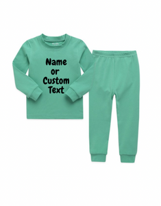 Kids Personalized Pajamas Set| Name or Custom Text| Toddler Youth Pajamas| Big Kids| Multiple Colors| 2 Piece Set| Sleeper| Girl| Boy