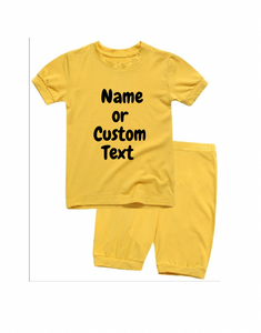 Kids Personalized Pajamas Set| Name or Custom Text| Toddler Youth Pajamas| Big Kids| Multiple Colors| 2 Piece Set| Sleeper| Girl| Boy