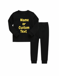 Kids Personalized Pajamas Set| Name or Custom Text| Toddler Youth Pajamas| Big Kids| Multiple Colors| 2 Piece Set| Sleeper| Girl| Boy