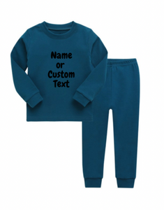 Kids Personalized Pajamas Set| Name or Custom Text| Toddler Youth Pajamas| Big Kids| Multiple Colors| 2 Piece Set| Sleeper| Girl| Boy