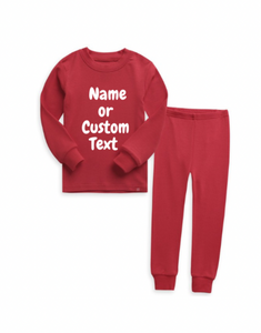 Kids Personalized Pajamas Set| Name or Custom Text| Toddler Youth Pajamas| Big Kids| Multiple Colors| 2 Piece Set| Sleeper| Girl| Boy