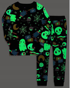 Girls and Boys Glow in the Dark Halloween Pajamas