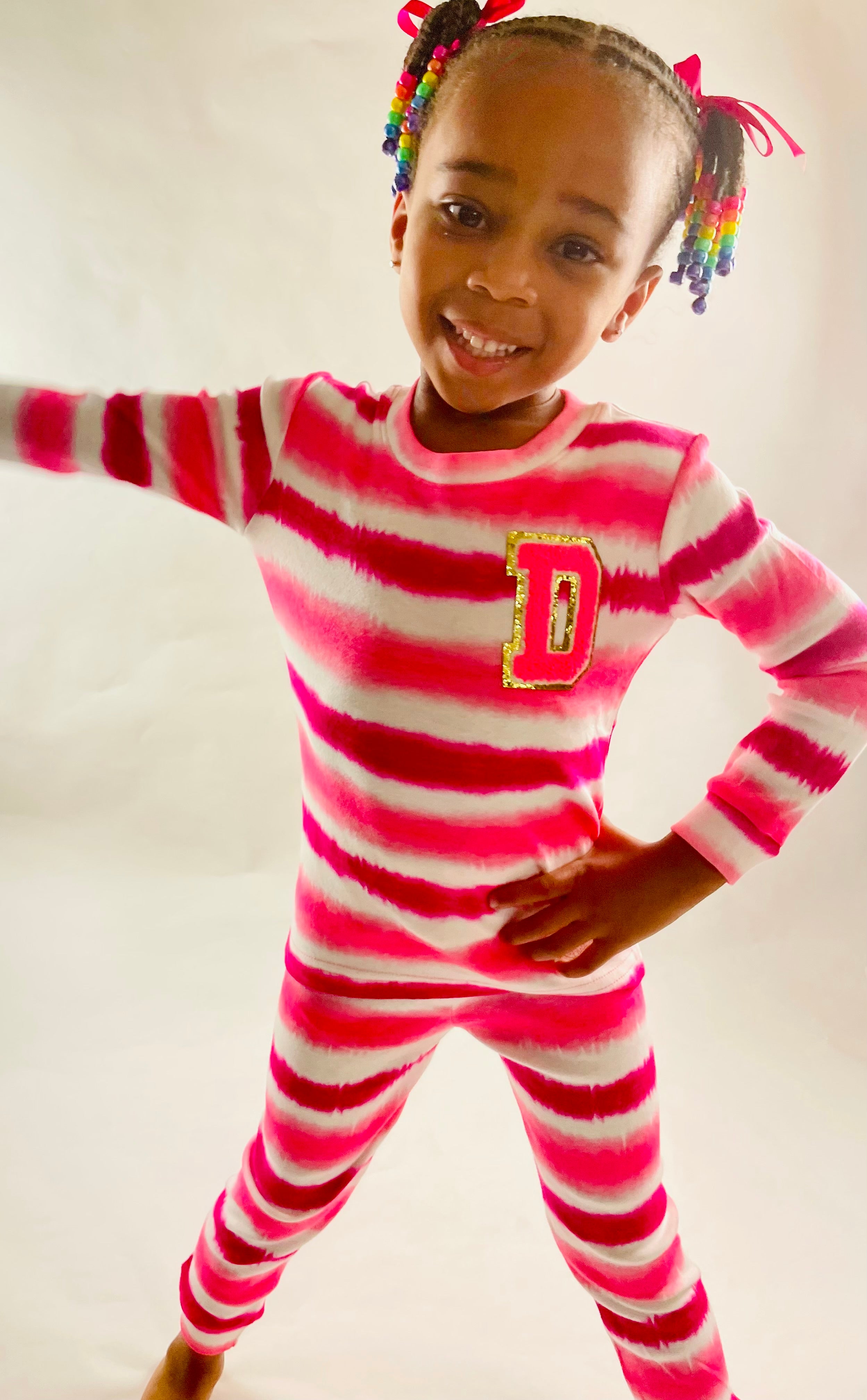 Fancy Stripes Initial Pajamas