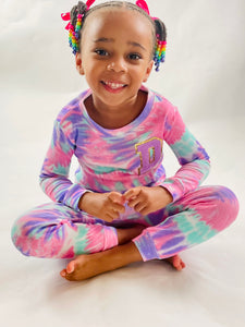 Splatter Paint Initial Pajama Set