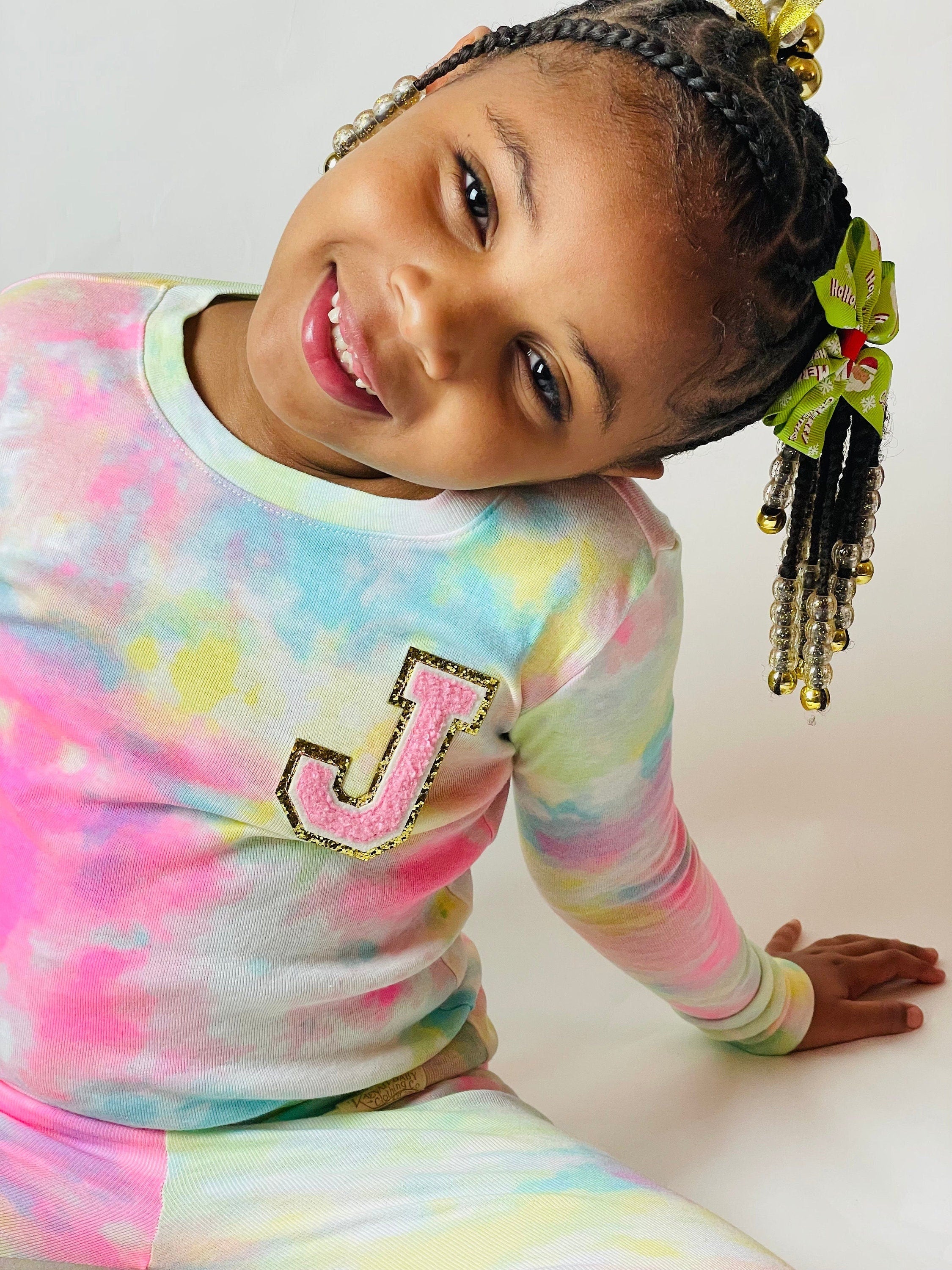 Kids Personalized Pajamas for Girls and Boys| Toddler Pajamas| Youth Pajamas| Birthday Gift| Slumber Party| Pink| Yellow| Christmas Gift