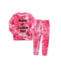 Kids Personalized Pajama Set| Name or Custom Text| Toddler Youth Pajamas| Big Kids| Multiple Colors|2 Piece Set| Sleeper|Boy |Girl