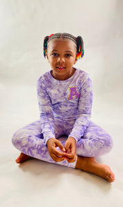 Kids Personalized Pajamas| Pajamas for Girl and Boys| Toddler Pajamas| Youth Pajamas| Gift| Sleepover| Slumber Party| Purple| Tie Dye