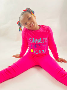 Kids Slumber Party Personalized Pajamas| Pajamas for Girls| Toddler Pajamas| Youth Pajamas| Gift| Sleepover| Slumber Party| Pink| Purple