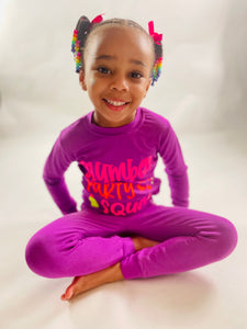 Kids Slumber Party Personalized Pajamas| Pajamas for Girls| Toddler Pajamas| Youth Pajamas| Gift| Sleepover| Slumber Party| Pink| Purple
