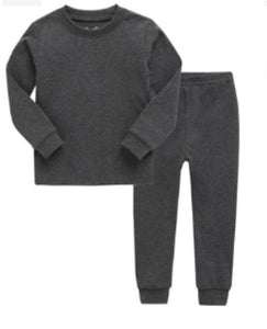 Kids Personalized Pajama Set| Name or Custom Text| Toddler Youth Pajamas| Big Kids| Multiple Colors|2 Piece Set| Sleeper| Girl |Boy| Grey